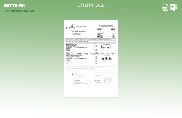 модерен стил САД Вашингтон Челан округот PUD шаблон за комунални сметки за збор
